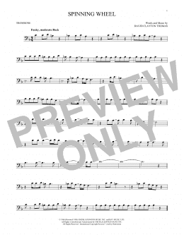 page one of Spinning Wheel (Trombone Solo)