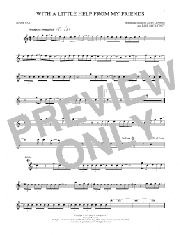 page one of With A Little Help From My Friends (Tenor Sax Solo)