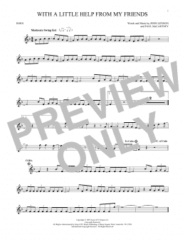 page one of With A Little Help From My Friends (French Horn Solo)