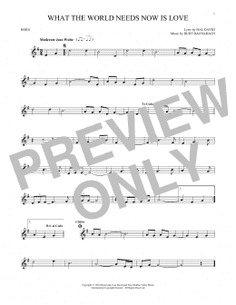 page one of What The World Needs Now Is Love (French Horn Solo)