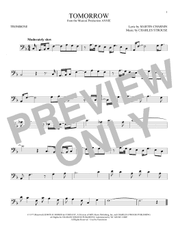 page one of Tomorrow (Trombone Solo)