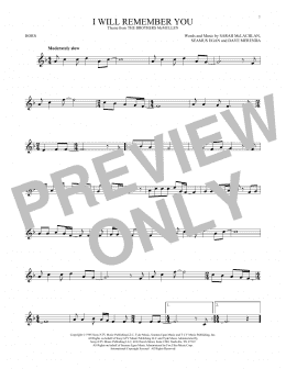 page one of I Will Remember You (French Horn Solo)