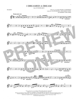 page one of I Dreamed A Dream (Trumpet Solo)
