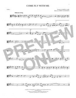 page one of Come Fly With Me (Viola Solo)