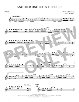page one of Another One Bites The Dust (Flute Solo)