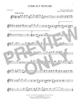 page one of Come Fly With Me (Alto Sax Solo)