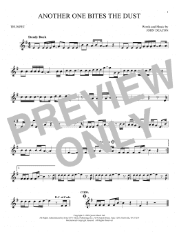 page one of Another One Bites The Dust (Trumpet Solo)