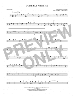 page one of Come Fly With Me (Trombone Solo)