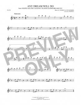 page one of Any Dream Will Do (Flute Solo)