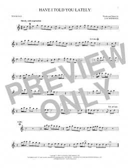 page one of Have I Told You Lately (Tenor Sax Solo)