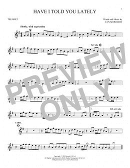 page one of Have I Told You Lately (Trumpet Solo)
