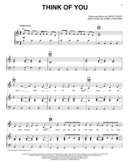 page one of Think Of You (Piano, Vocal & Guitar Chords (Right-Hand Melody))