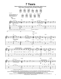 page one of 7 Years (Easy Guitar Tab)