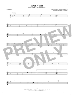 page one of Edelweiss (from The Sound of Music) (Tenor Sax Solo)