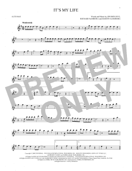 page one of It's My Life (Alto Sax Solo)