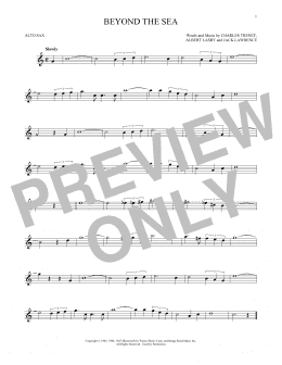 page one of Beyond The Sea (Alto Sax Solo)