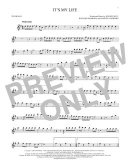 page one of It's My Life (Tenor Sax Solo)