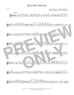page one of Beyond The Sea (Flute Solo)