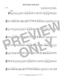 page one of Beyond The Sea (French Horn Solo)