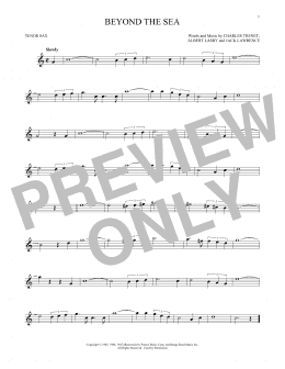 page one of Beyond The Sea (Tenor Sax Solo)