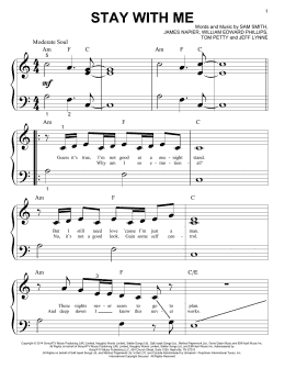 page one of Stay With Me (Big Note Piano)