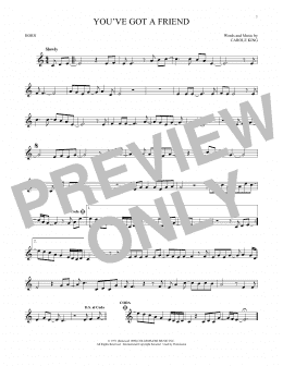 page one of You've Got A Friend (French Horn Solo)