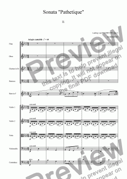 page one of Sonata "Pathetique" Op.13 - 2. Adagio cantabile