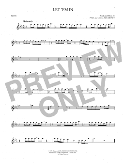 page one of Let 'Em In (Flute Solo)