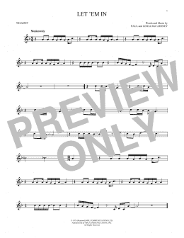 page one of Let 'Em In (Trumpet Solo)