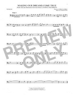 page one of Making Our Dreams Come True (Trombone Solo)