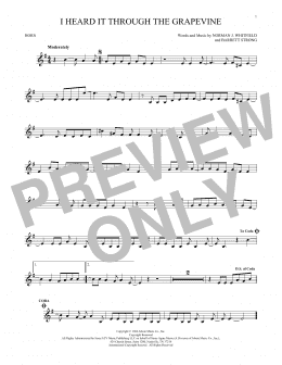 page one of I Heard It Through The Grapevine (French Horn Solo)