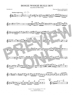 page one of Boogie Woogie Bugle Boy (Tenor Sax Solo)
