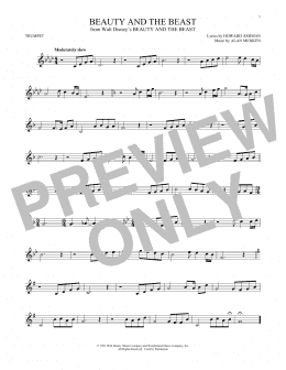 page one of Beauty And The Beast (Trumpet Solo)