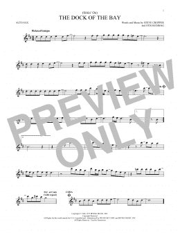 page one of (Sittin' On) The Dock Of The Bay (Alto Sax Solo)