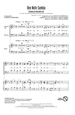 page one of One Note Samba (Samba De Uma Nota So) (SAB Choir)