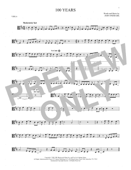 page one of 100 Years (Viola Solo)