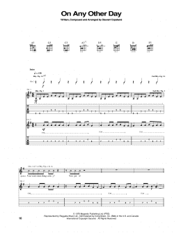 page one of On Any Other Day (Guitar Tab)
