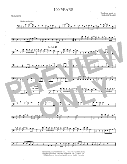 page one of 100 Years (Trombone Solo)