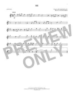 page one of He (Alto Sax Solo)