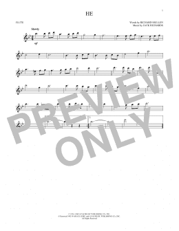 page one of He (Flute Solo)