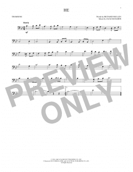 page one of He (Trombone Solo)