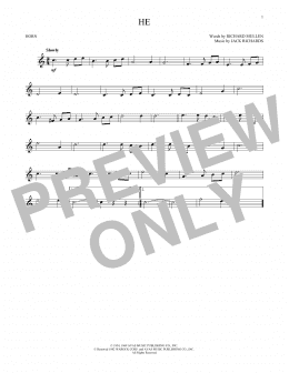 page one of He (French Horn Solo)