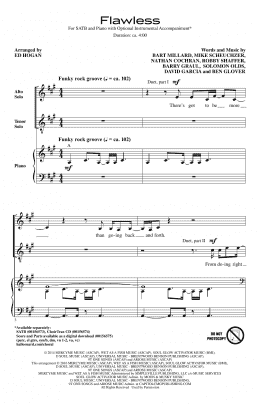 page one of Flawless (SATB Choir)