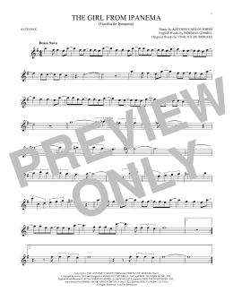 page one of The Girl From Ipanema (Alto Sax Solo)