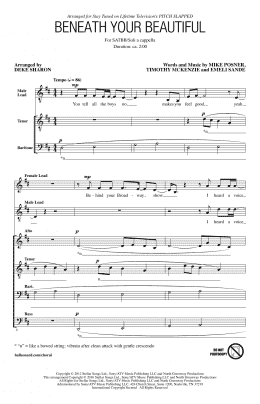 page one of Beneath Your Beautiful (SATB Choir)