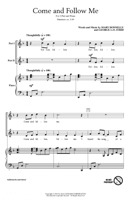 page one of Come And Follow Me (2-Part Choir)