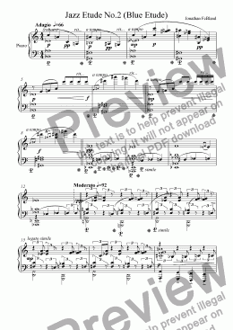 page one of Jazz Etude No.2 (Blue Etude)