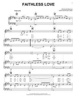 page one of Faithless Love (Piano, Vocal & Guitar Chords (Right-Hand Melody))
