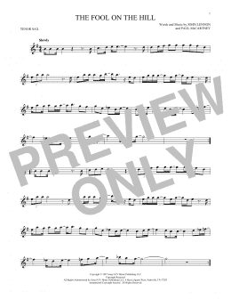 page one of The Fool On The Hill (Tenor Sax Solo)