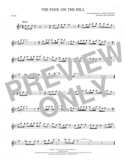 page one of The Fool On The Hill (Flute Solo)